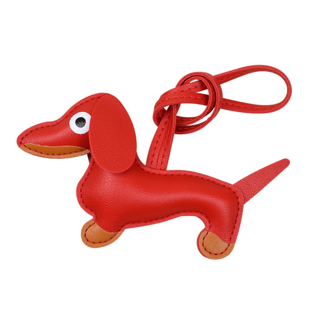 Dachshund Charms, Leather Dachshund Keychains & Bag Pendants, Handmade Dog Shaped Keychain