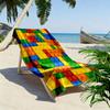 Building Blocks Print Beach Towel, Large Soft Quick Dry Towel for Beach Camping Swimming