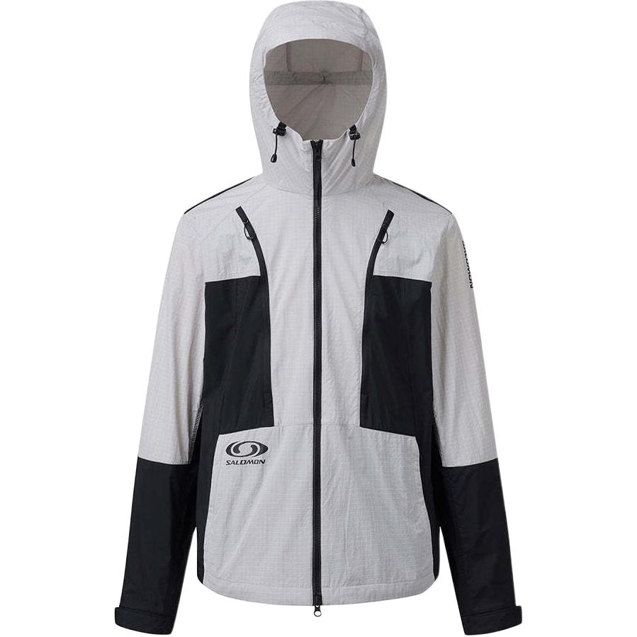 SALOMON Letter Logo Zipper Hoodie Loose Long Sleeve Jacket Men Jackets Gray C28049