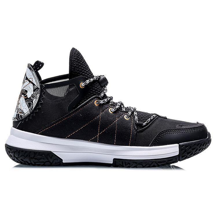 Баскетбольные кроссовки Li Ning Wowls Shock Absorbation Rebound Mid-Top мужские черные ABBQ007-2