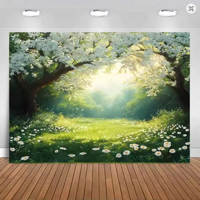 Весенняя сказка солнечное лесное цветочное фоновое фото реквизит для фотосъемки фон свадебная вечеринка по случаю дня рождения украшение комнатный плакат