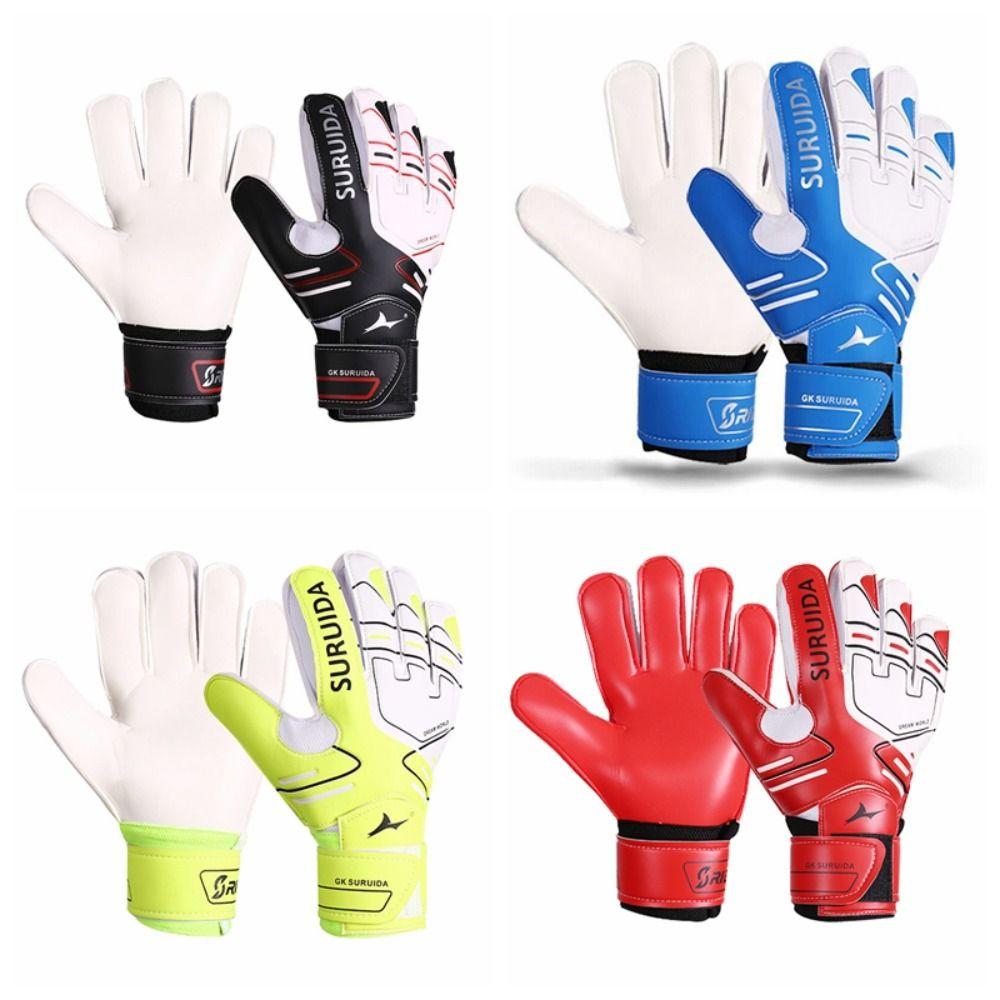 1 Pair Size 5-10 Goalkeeper Gloves Thickened Latex Kids Football Goalie Gloves Wear Resistant Professional 6