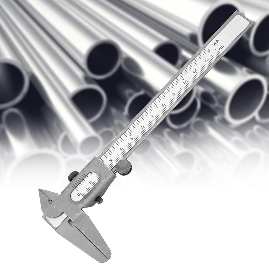 Vernier Caliper Micrometer Gauge 5/6 Inch Precision Measuring Stainless Steel High Precision Metal Micrometer Ruler (5 inch)