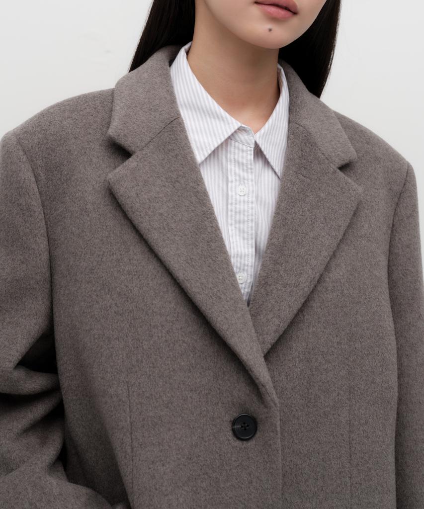 MUSINSA STANDARD WOMAN Women'S Cashmere Blend Over-Shoulder Single Coat [Taupe]