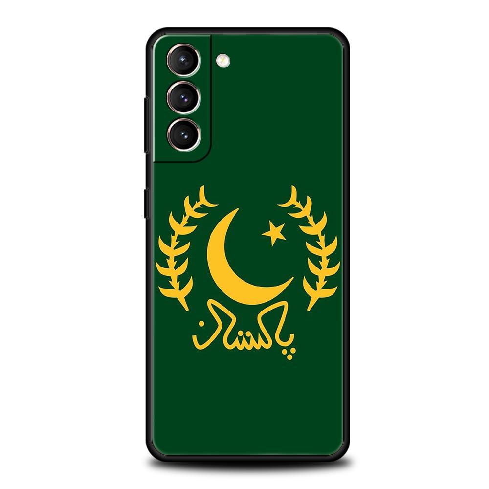 Мягкий ТПУ чехол для телефона Samsung Galaxy S25 S24 S23 S22 S21 Ultra S20 FE 5G S10 S10E Plus Флаг Пакистана Черный чехол