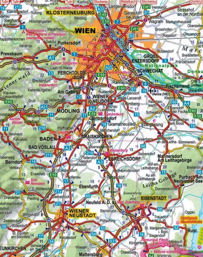 Węgry 1:520 000. Laminowana Mapa Samochodowo-Turystyczna. Wyd. 2024. Expressmap