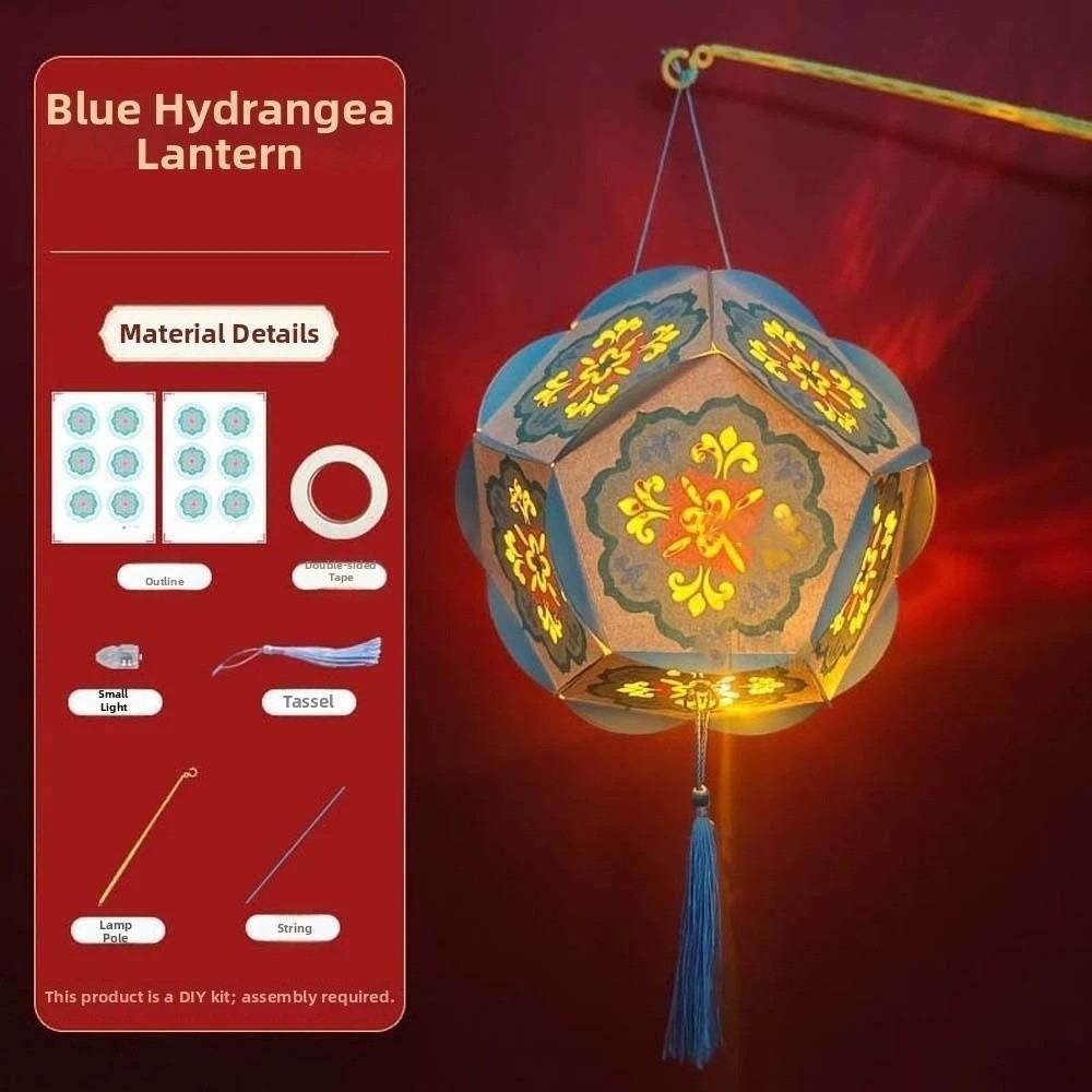 Paper Craft Kit DIY Festival Craft Kit Lantern Glowing Flower Lamp Parent Child Activity