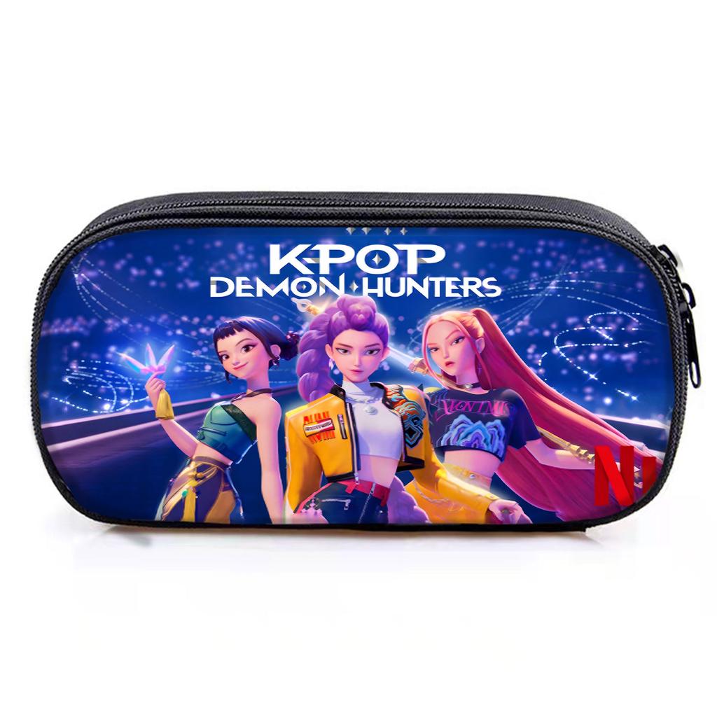 Кейс для ручек Huntrix Kpop с цифровой печатью Охотник на ведьм Школьный пенал Канцелярский пенал