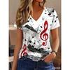 Women's T Shirt Print Floral Graphic Plants Stylish Classic Casual Short Sleeve V Neck Regular Tops Summer Spring