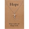 Lcherry Faith Cross Pendant Necklace for Women Religious Christian Jewelry Birthday Christmas Gifts for Women