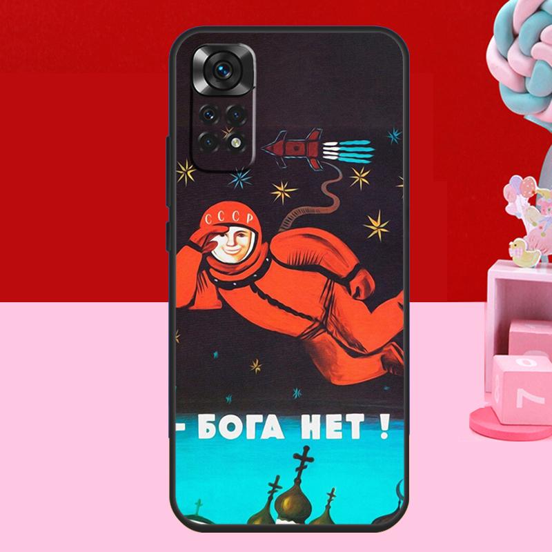 CCCP Soviet Space Propaganda Art Case For Xiaomi Redmi Note 11 10 12 13 14 15 Pro Plus Redmi 15 C 14C 10C 12C 13C Soft Cover