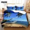Пляжный комплект постельного белья Twin для детей Ocean Bedding Set Постельное белье Гавайский тропический принт Микрофибра полиэстер Одеяло Чехол