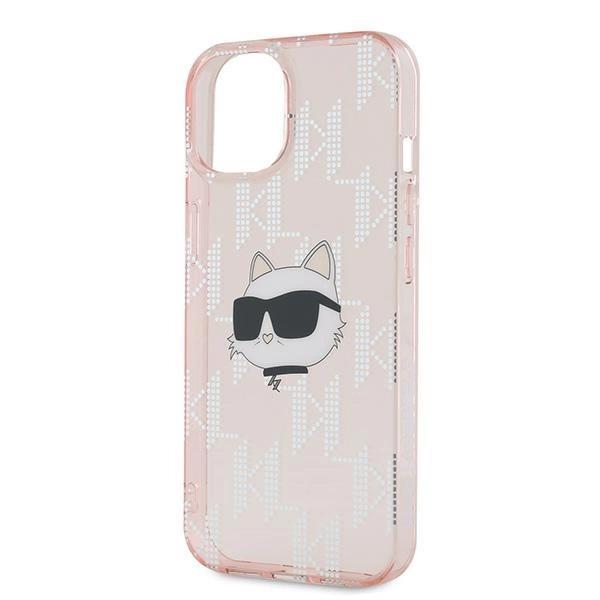 Karl Lagerfeld Чехол Iml Choupette Head & Monogram для iPhone 15 / 14 / 13 - розовый