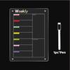 Reusable Monthly Weekly Planner Message Note Rewritable Fridge Clear Board  School