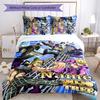 3pcs Custom Name Cartoon JoJo's Bizarre Adventure Bedding Set Duvet Cover Closure Includes 1 Duvet Cover & 2 Pillowcases for All Seasons Bedroom Decor