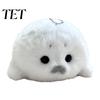 Kids Party Favor Cute Baby Seal Plush Keychain, Soft Fluffy White Mini Bag Gift for Thanksgiving Charm, Stuffed Ocean Animal Key Ring Accessory