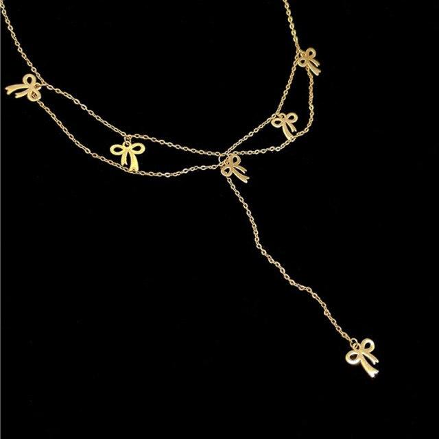 Ожерелье-бантик из стерлингового серебра 925 пробы, женское, простое, милое, с короткой цепочкой, колье-чокер, оптовая продажа