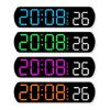 Цифровые часы с прыгающей секундной стрелкой, светодиодный будильник, отображение температуры, обратный отсчет, голосовое управление, настольные часы, спальня