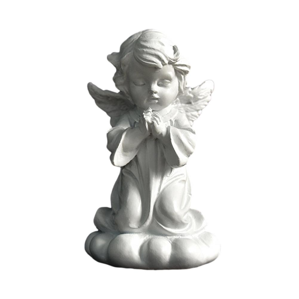Мини Скульптура Молящегося Ангела Настольная Милая Декоративная Статуэтка из Смолы Украшение для Дома Фигурки Ангелов Украшение для Комнаты 4 Жеста