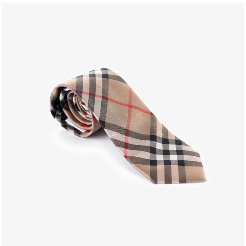 Burberry 8011693 A7026 Шелковый галстук в клетку винтаж