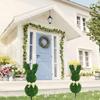 Faux Artificial Bunny Topiary Green Easter Bunny Plant Fake Plant Bunny Topiary  Patio