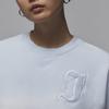 Jordan Solid Color Loose Fit Fleece Lined Round Neck Long Sleeve Sweatshirt Women's Light Purple FV7066-085