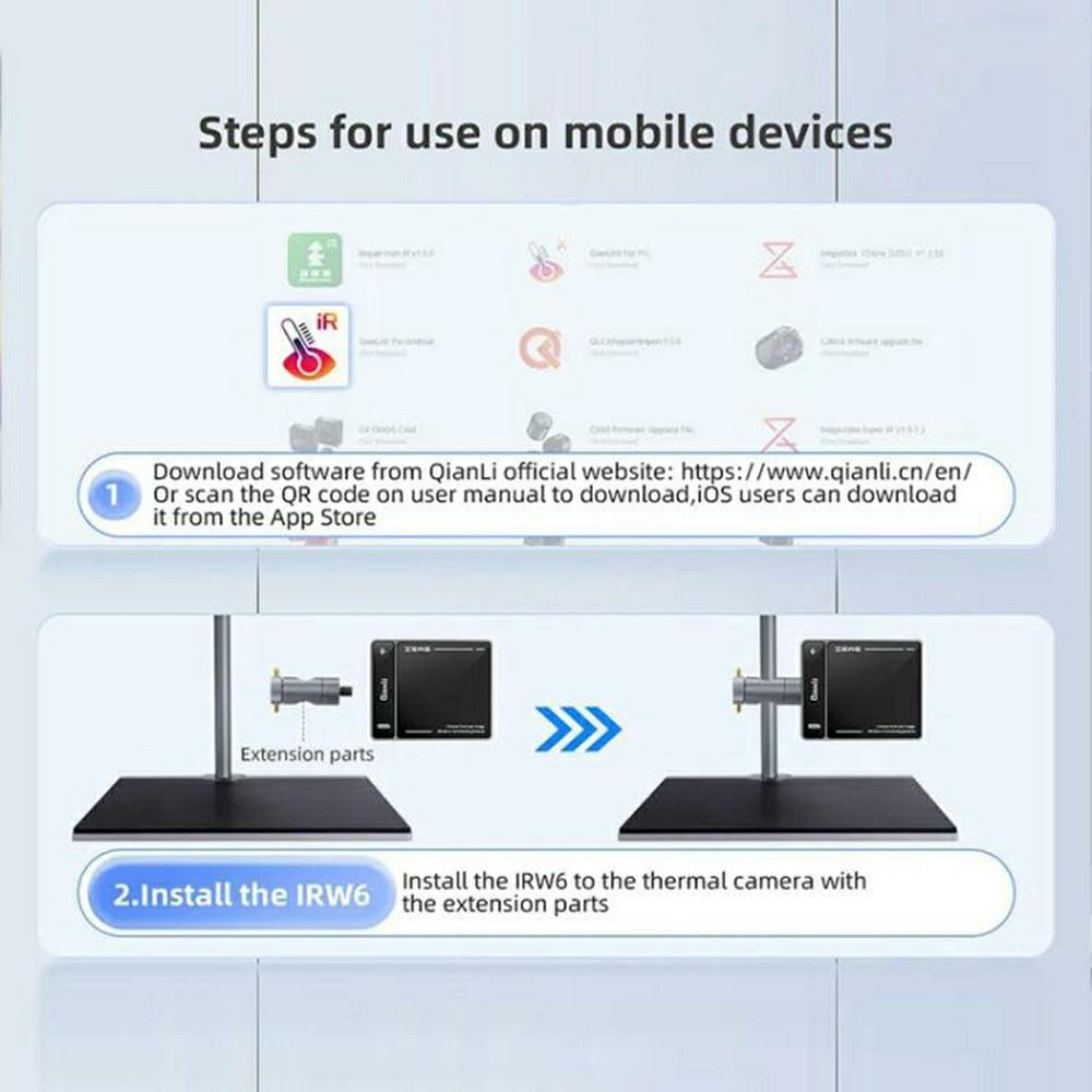 QIANLI IRW6 Infrared Thermal Image Wireless Transfer Module WiFi Real Time Sharing for Super Cam Series