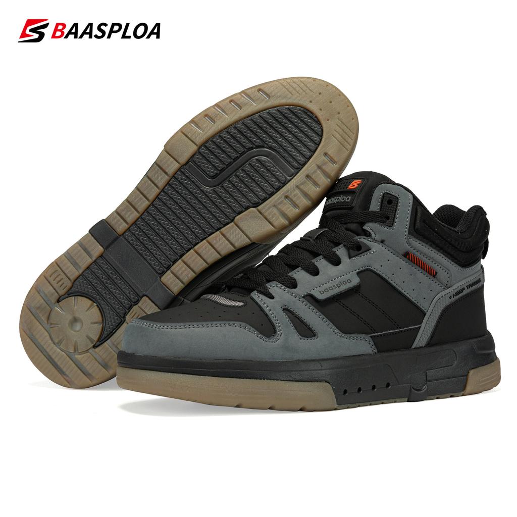 BAASPLOA Мужские зимние кроссовки, повседневная обувь для мужчин, водонепроницаемая плюшевая теплая обувь, модные нескользящие уличные мужские кроссовки