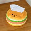 Decorative Cute Tissue Box Ornament Collectible Hamburger Fun Tissue Box  Birthday Gift