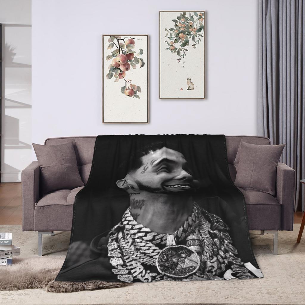 Rapper Anuel AA printed Blanket Picnic Flannel Throw Blanket For Couch Bed Soft Custom DIY Quality Bedspread Gift Idea