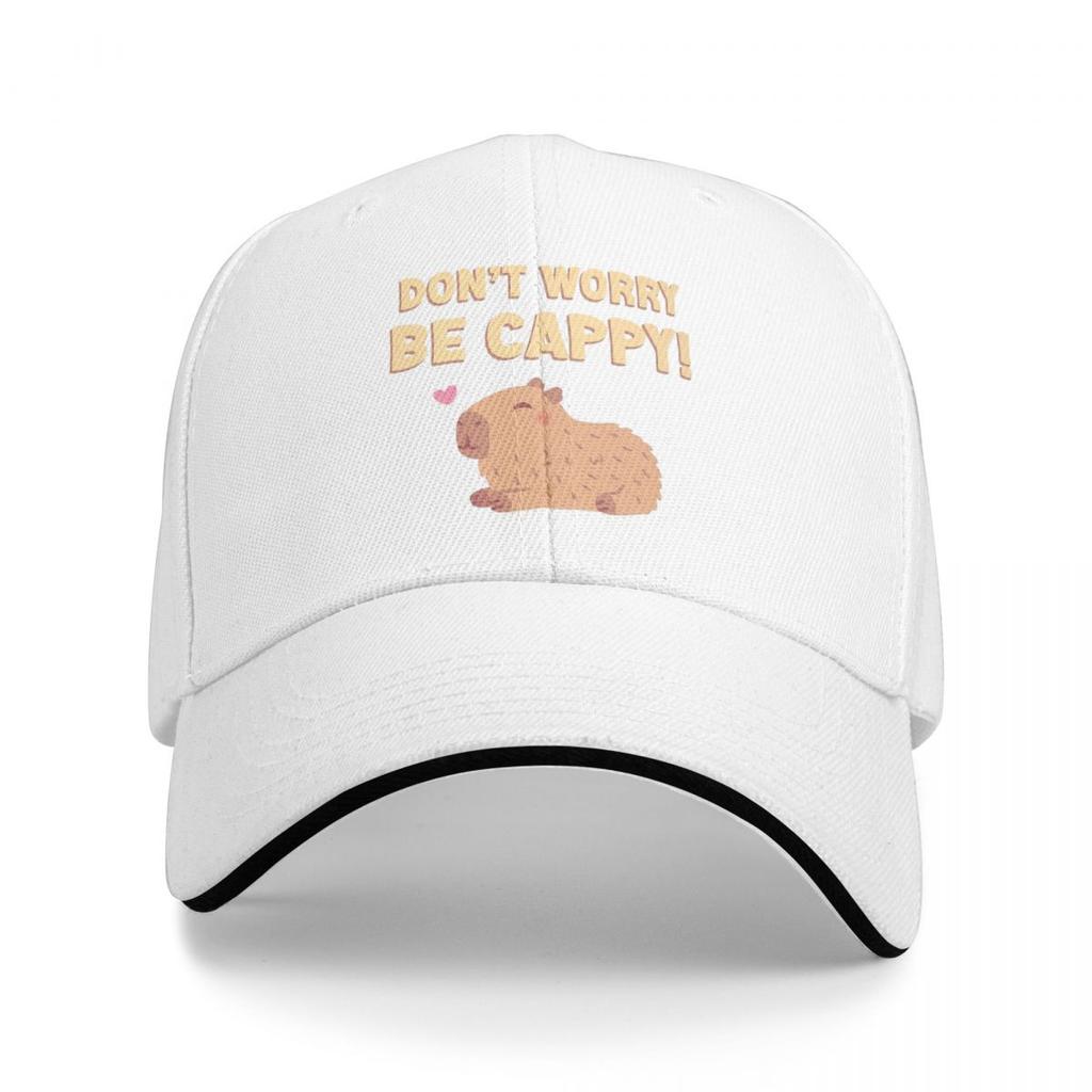 Не волнуйся, будь капибарой Кепи Кепибары Бейсболки Snapback Бейсбольные кепки Дышащие Повседневные Кепки Для улицы Унисекс