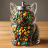 Конфетница в форме животного Герметичная банка для хранения с крышкой Милый прозрачный дизайн кошки и собаки Банка для закусок для кухонной столешницы шкафа