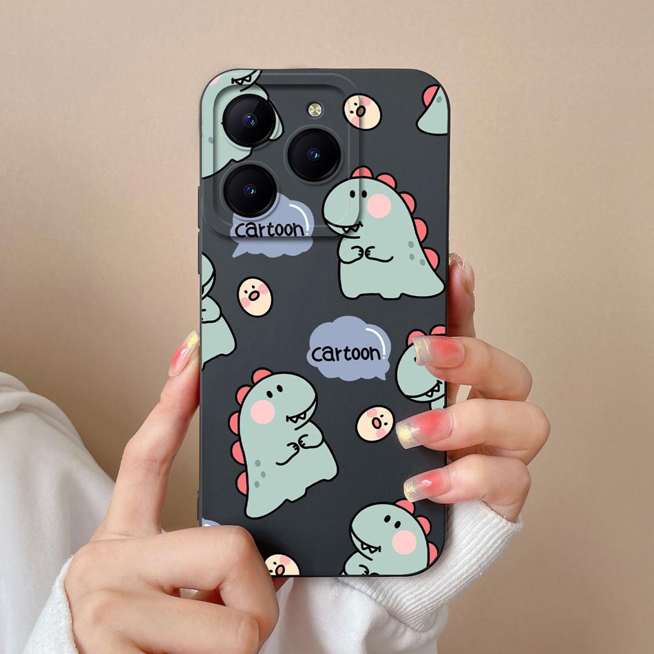 Phone Case For Realme C61 C63 Creative Back Cover For Realme C 61 C 63 Liquid Silicone Funda Full Protection Soft Bumper Cacasa