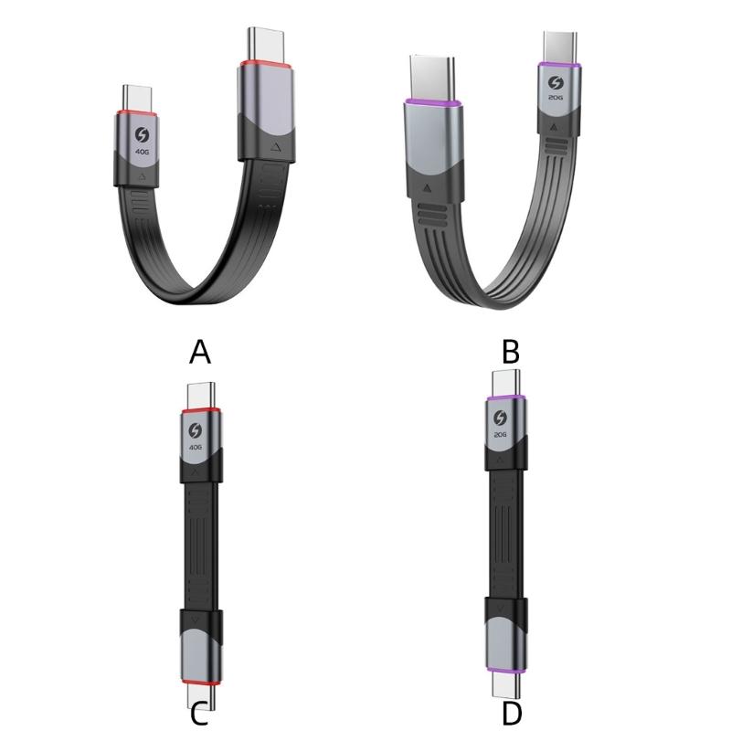 Кабель USB4 40 Гбит/с для быстрой зарядки 240 Вт USB-C на Type-C Эффективная линия передачи данных Поддержка видео 8K Гибкий FPC-кабель 15 см