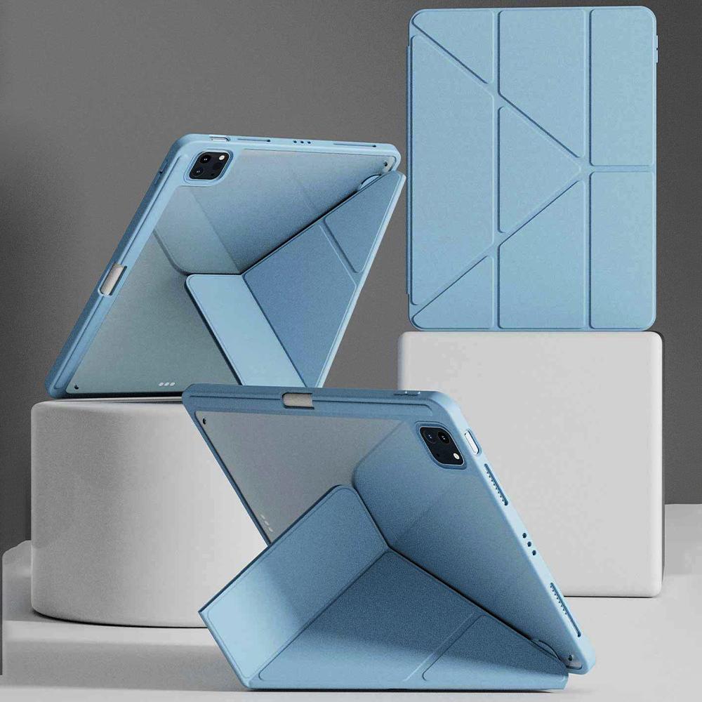 Прозрачный Акриловый Чехол для iPad 10-го Поколения с Поддержкой Нескольких Углов Складная Y-образная Подставка-Обложка для iPad (А16) 11 дюймов с держателем для карандаша