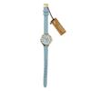 Watch Snoopy Analog Leather Belt Watercolor Illustration Blue [Fieldwork] Women's PNT033-3