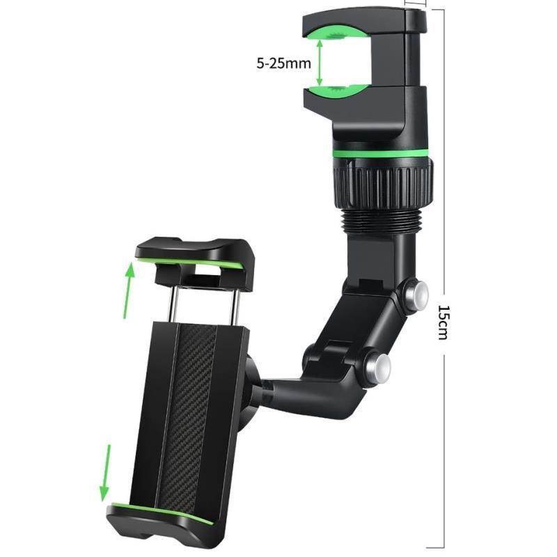 Universal Car & Desktop Phone Holder - Rearview Mirror Clip