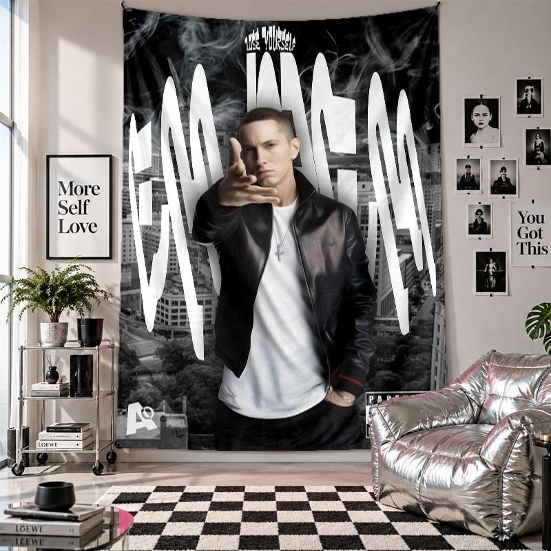Wall TapestryEminem Art Hanging Cloth Decorative Background Cover for Room Decoration