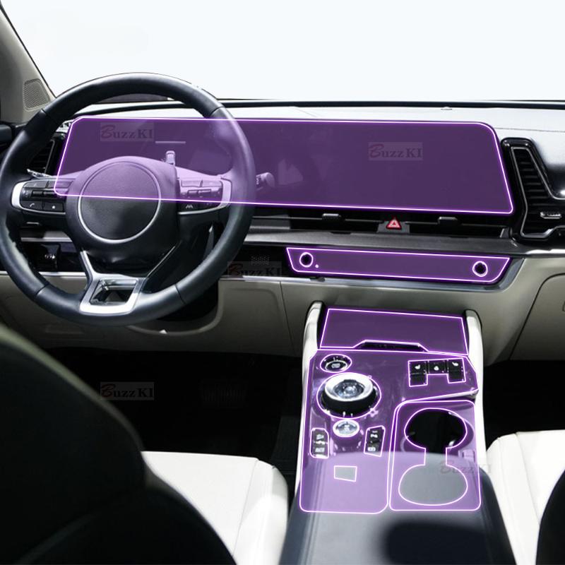 For Kia Sportage NQ5 Car interior Center console transparent TPU Paint protective film Anti scratch sticker LCD screen Film