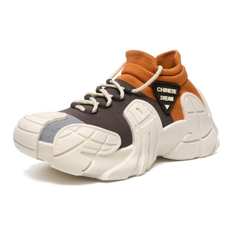 Men's Shoes Platform Lightweight Fly-woven Socks Casual Shoes Teen Fashion Couple Sports Shoes