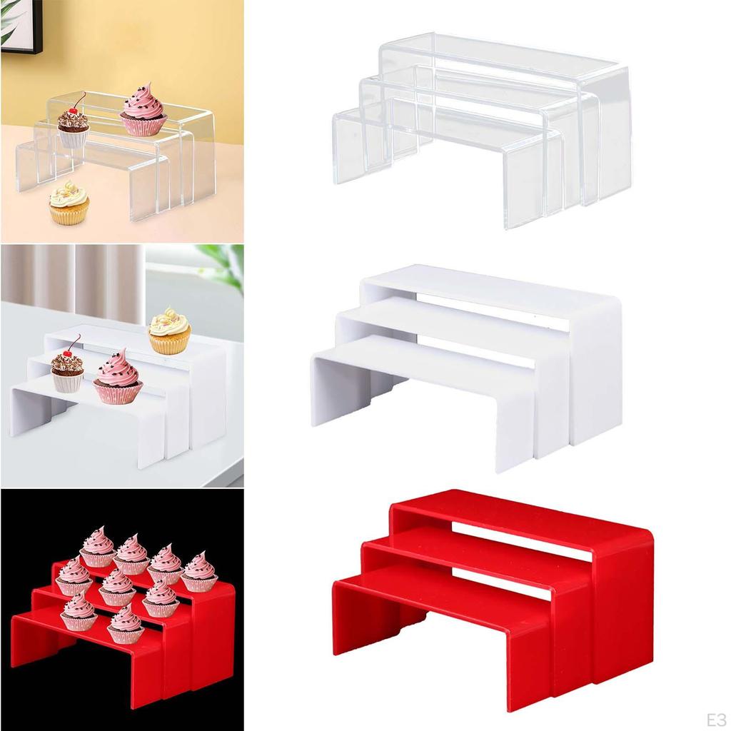 3 шт. акриловые стенды, кронштейны для полок, многоуровневая лестница, прямоугольник для фигурок кукол