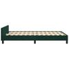 Bed Frame without Mattress Dark Green 120x190 cm Velvet
