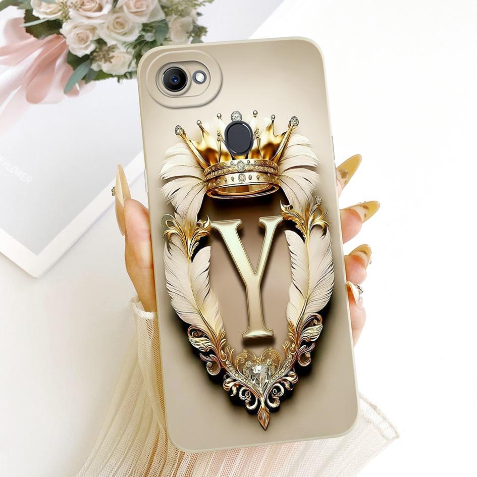 For OPPO F5 F7 F9 Pro Case Luxury Crown Letters Couple Silicone Soft Protective Cover For OPPO F5 Youth OPPOF7 F 7 F 5 TPU Funda