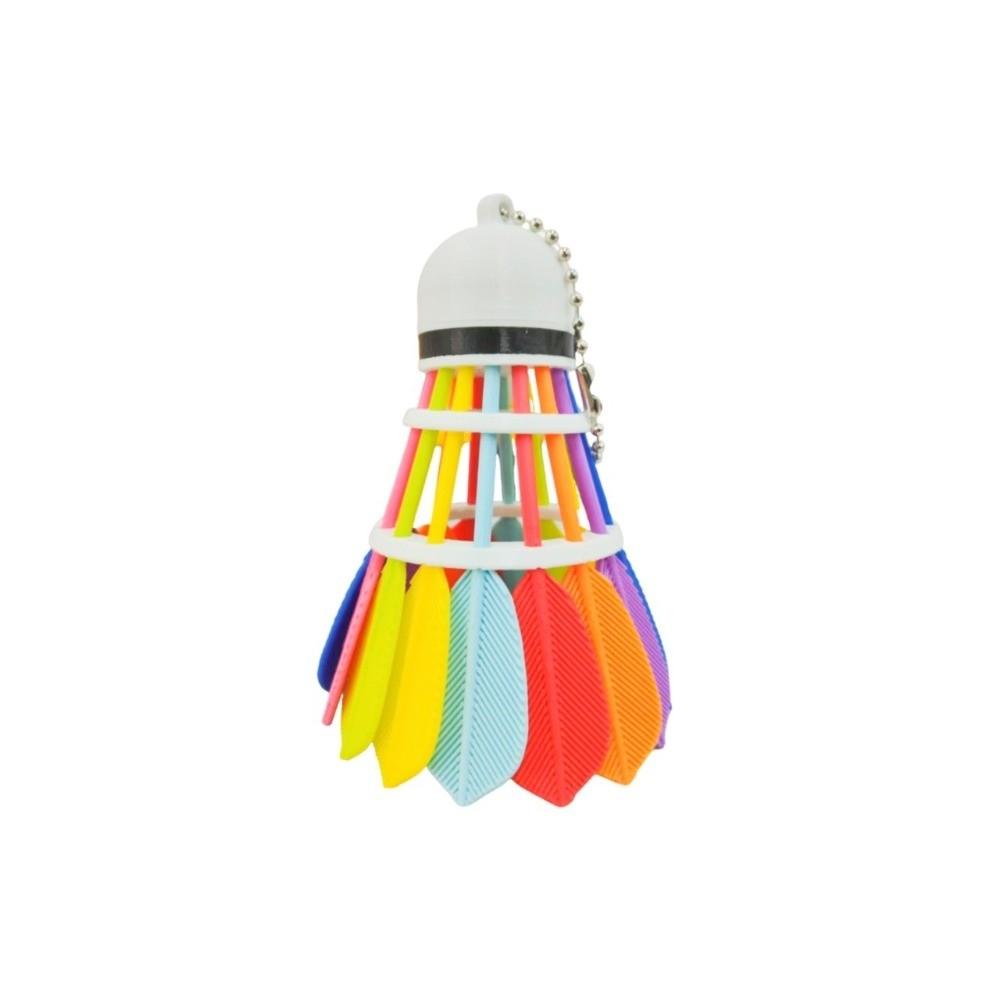 Funny Badminton Bag Pendant Rainbow Color 3D Printing Keyring Fashion Badminton Keychain Gift