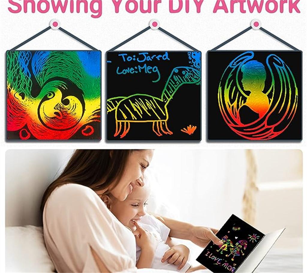 16k Скретч-книга Детская образовательная красочная бумага для скретч-бумаги своими руками Творческая живопись Скретч-картина