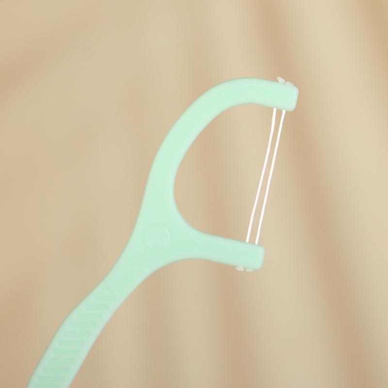 Двойная линия зубная нить мятный одноразовый дизайн банта портативный инструмент для чистки полости рта зубочистка зубочистка ручная кладь для взрослых уход за полостью рта