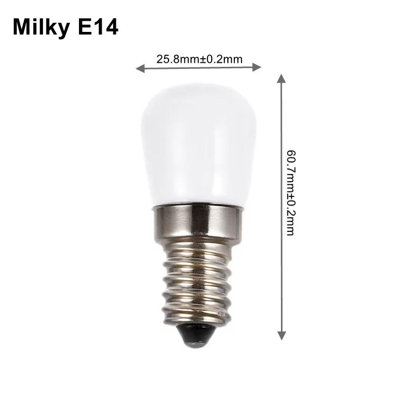 Mini E14 E12 Fridge Bulb 2W DC12V/24V LED Light Bulb Cool/Warm White Refrigerator Lamp for Home Microwave  Sewing Machine