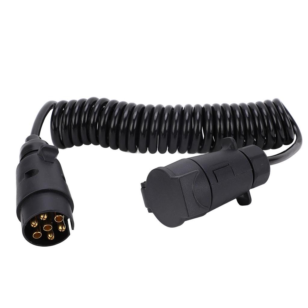 12В 24В Шнур вилки прицепа 7-жильный ТПУ Пружинный буксировочный спиральный провод Стабильная передача сигнала для дома на колесах, автомобиля, судна