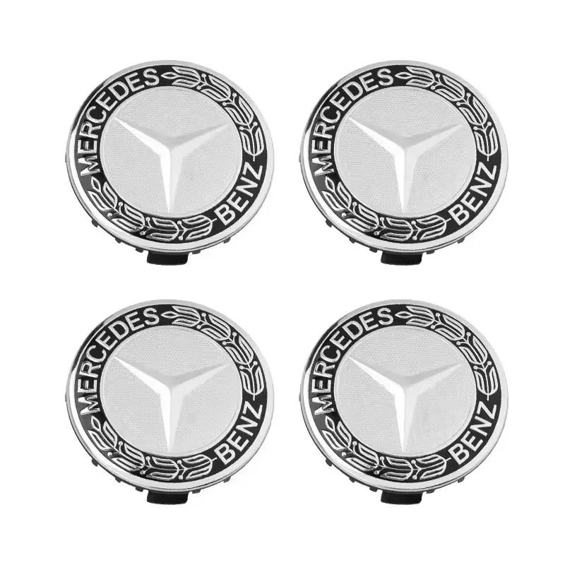 KOUG1 4pcs 75mm Car  For Mercedes BenzWheel Center Hub Cap Badge Cover A C GLC GLA W205 W204 W203 W212 W211 W210 W213 W164 A1714000025