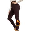Women's Fashion Solid Colour Padded Thickened Bottom Pants High Waisted Skinny Pants Warm Pants